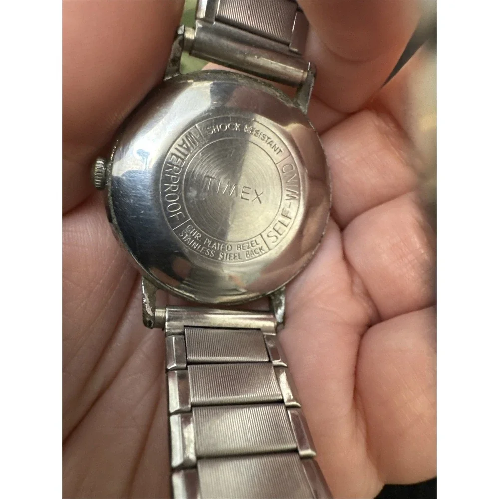 vintage Timex Viscount Self-Wind (Automatic) Mens Watch 4017 3169 Working Silver
